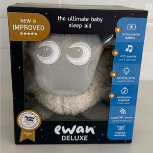 Sweet Dreams Ewan Deluxe Baby Sleep Aid - Gray and White